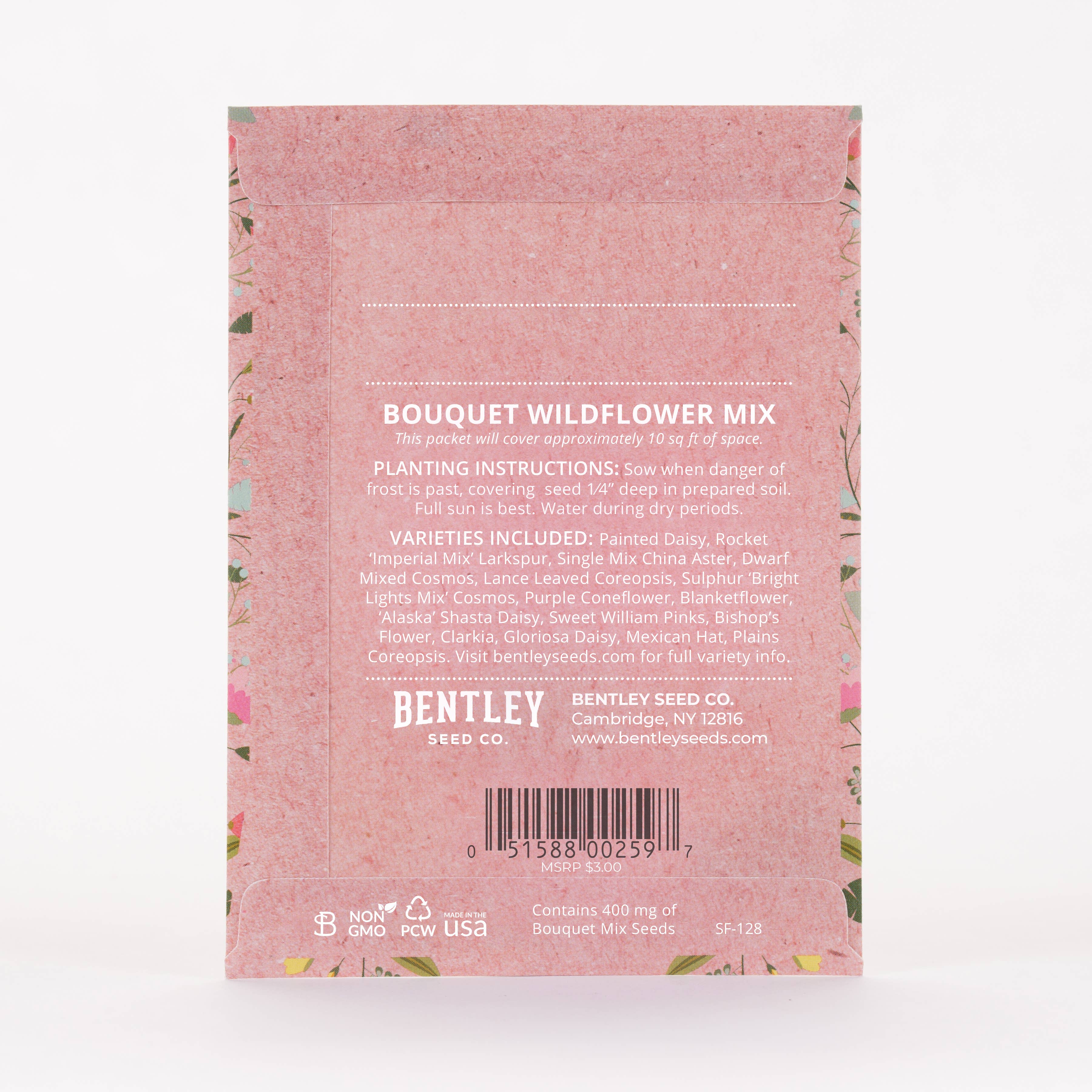Oh Baby Baby Shower Pink - Bouquet Wildflower Seed Packet