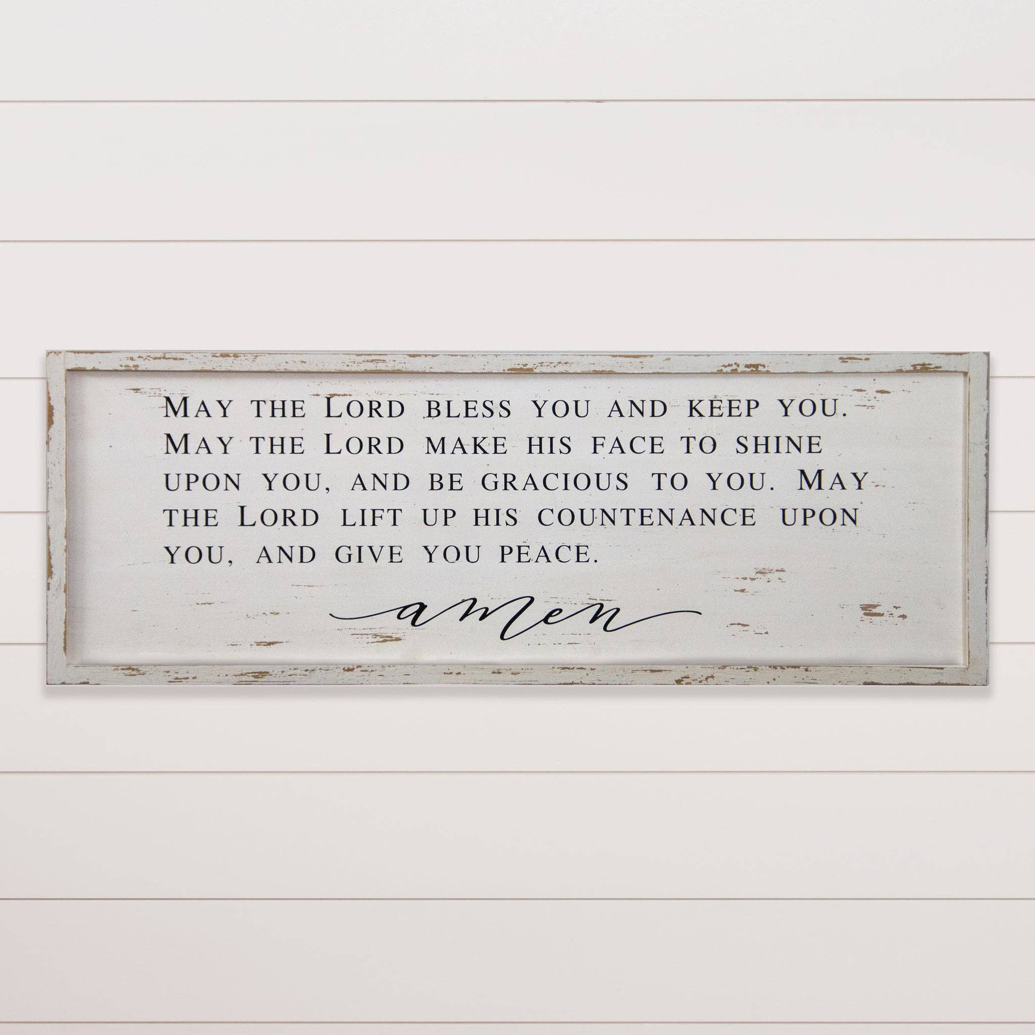 White Chippy Sign - May the Lord Bless You (PC)