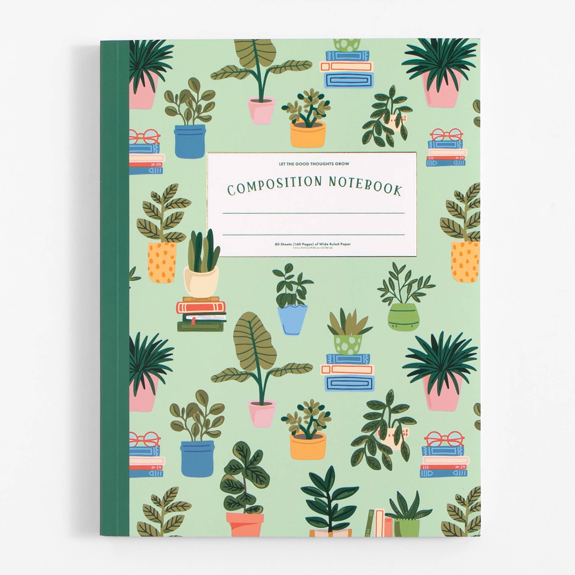 Plants & Books Composition Notebook