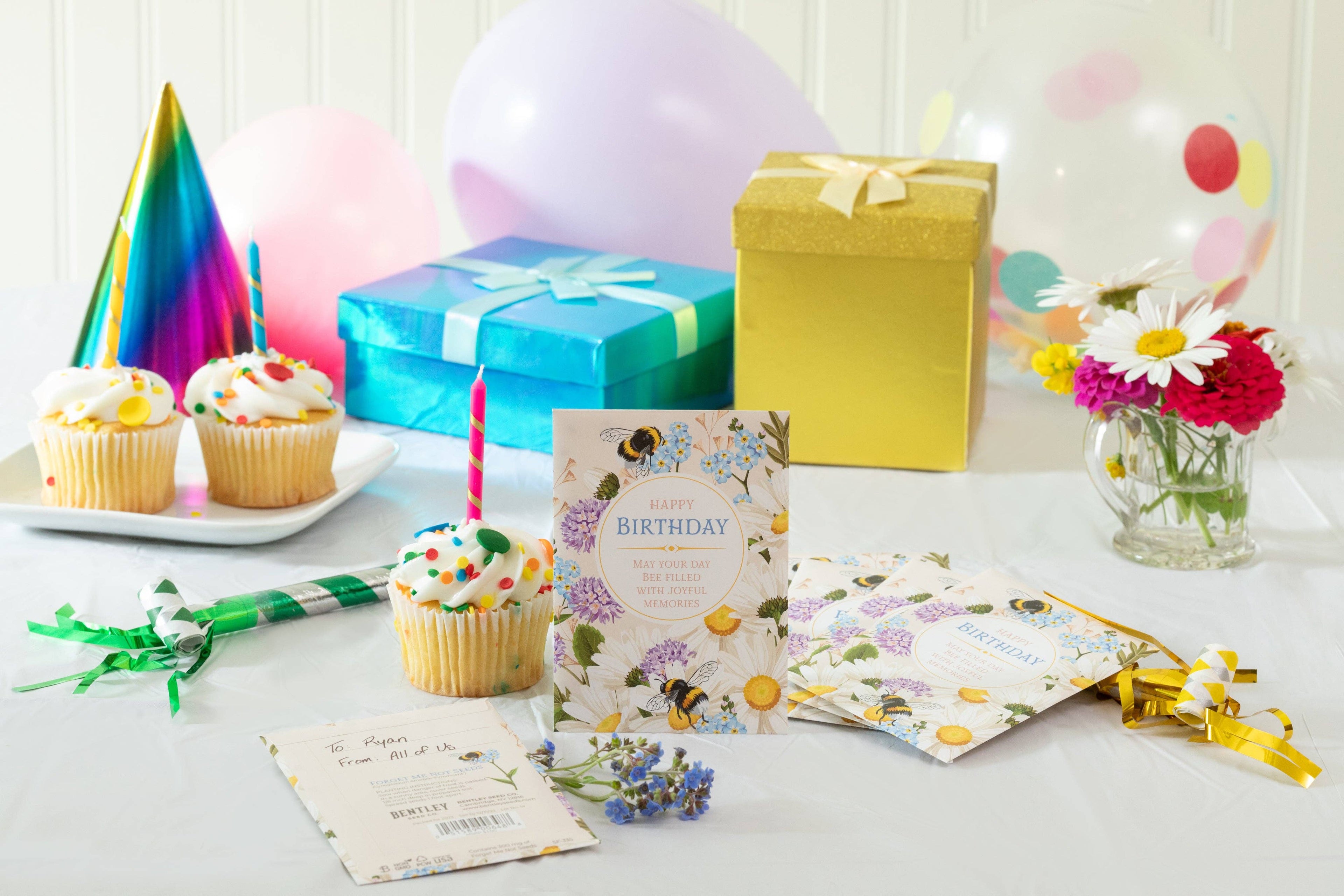 Happy Birthday - Bee - Forget Me Not Seed Packets