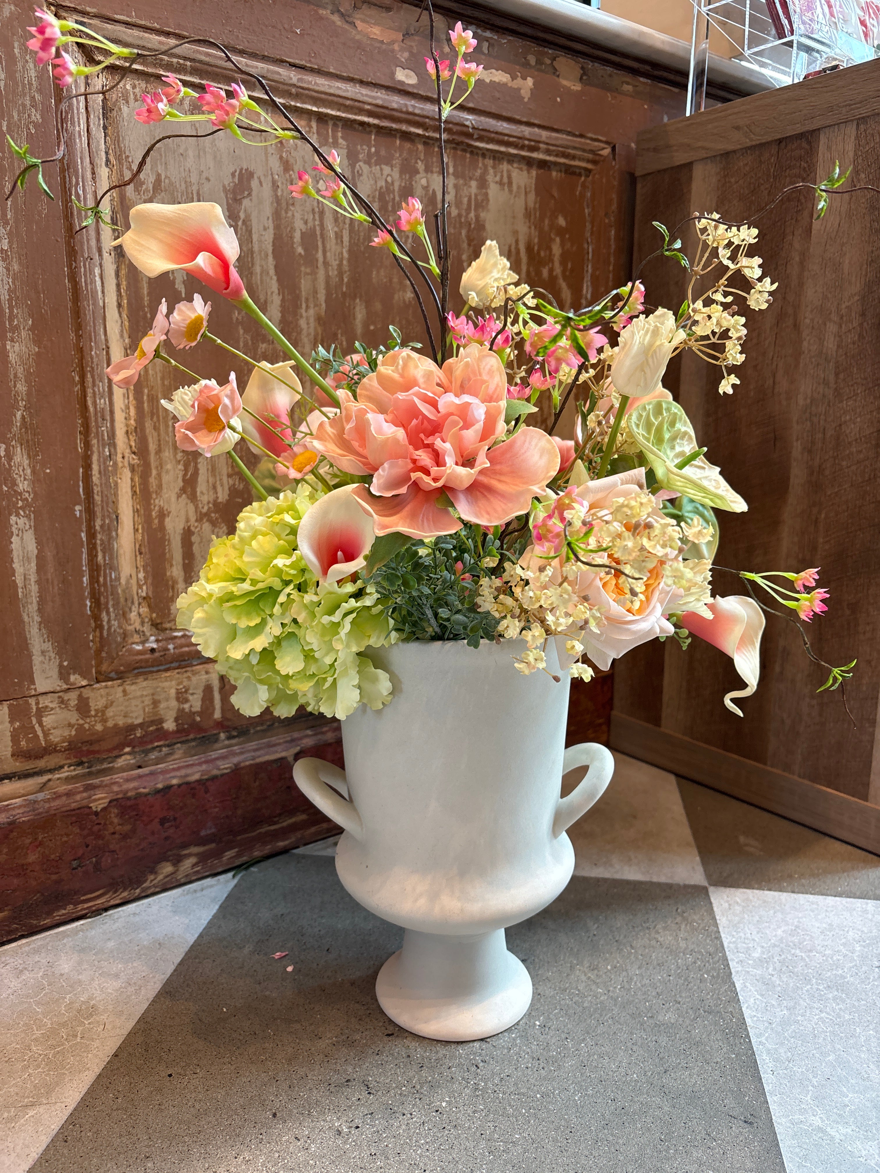 Elegant Peach Dream Faux Arrangement
