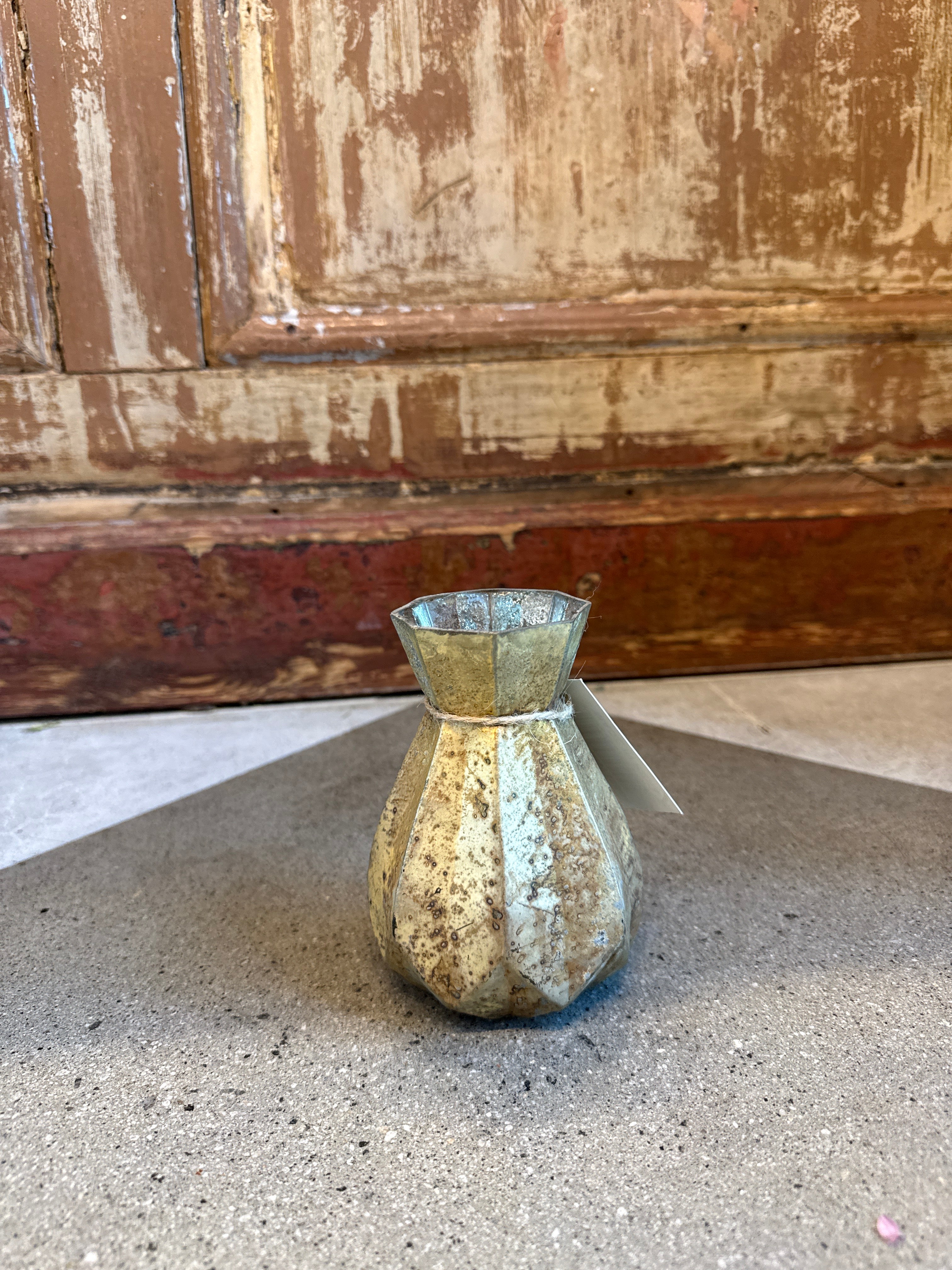 Octagon Glass Antique Gold
