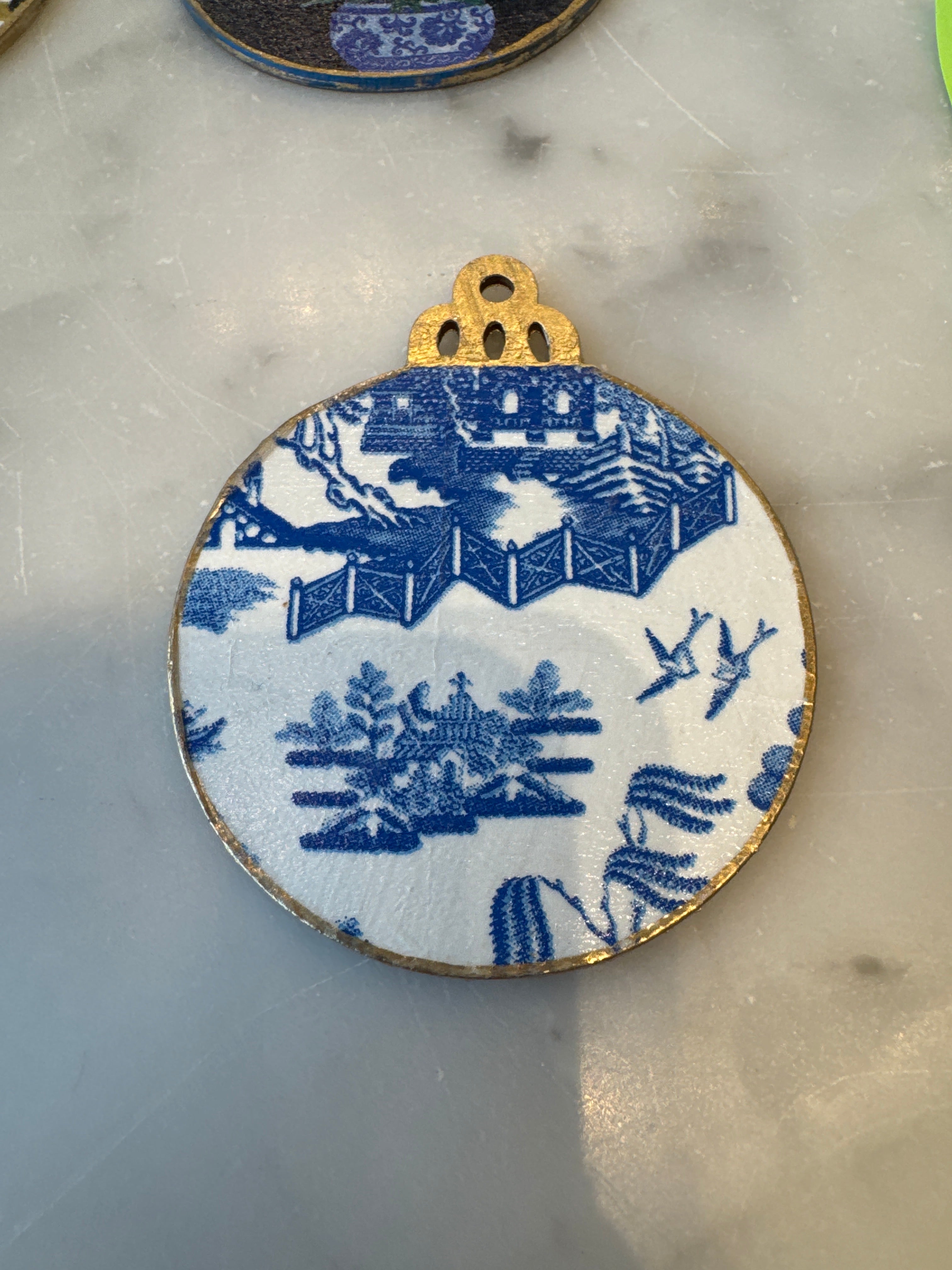 Blue Willow inspired ornament