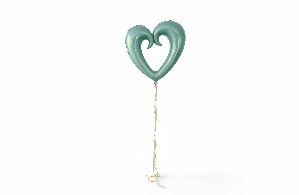 Teal Heart Balloon