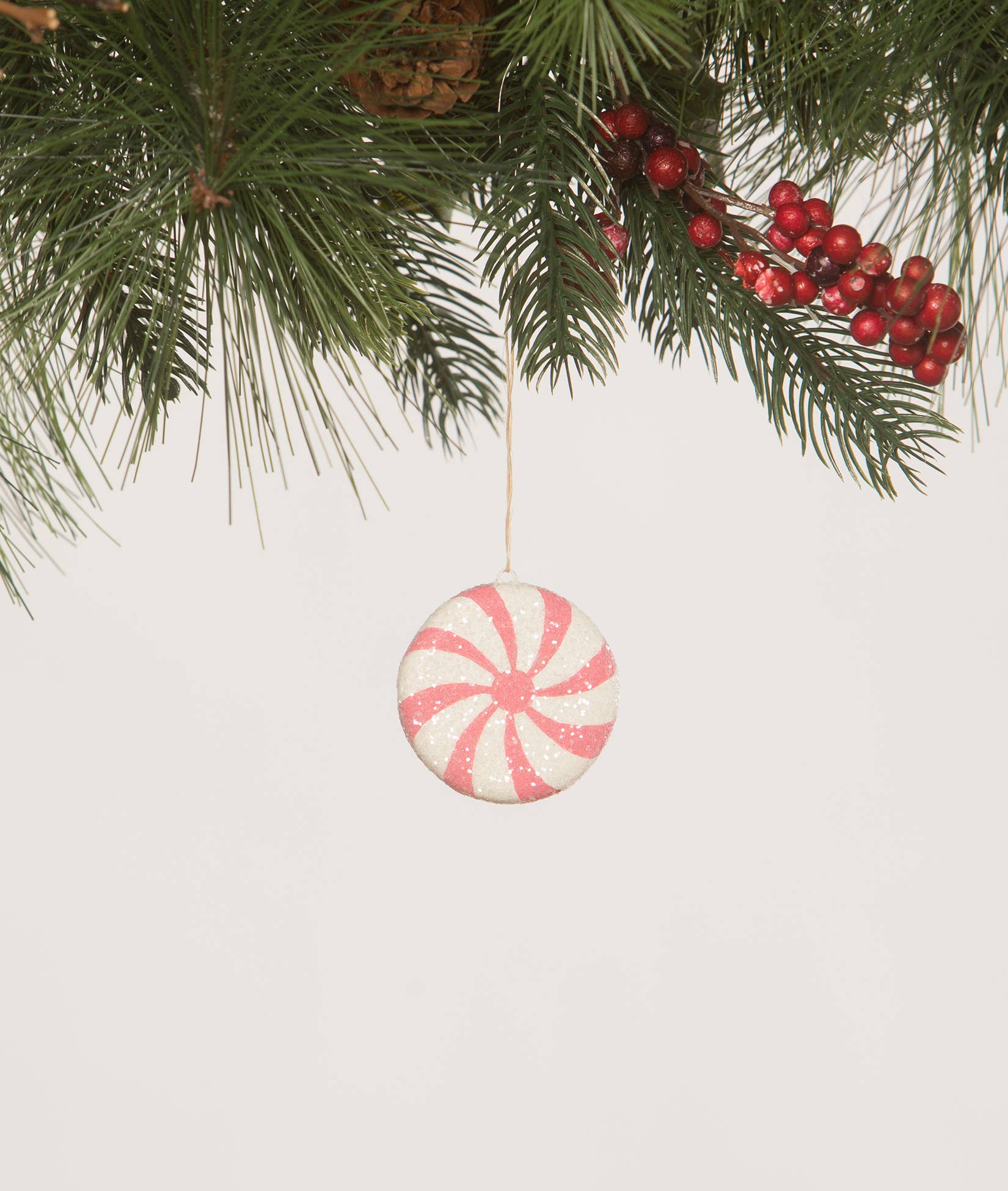 Bright Pink Peppermint Ornament