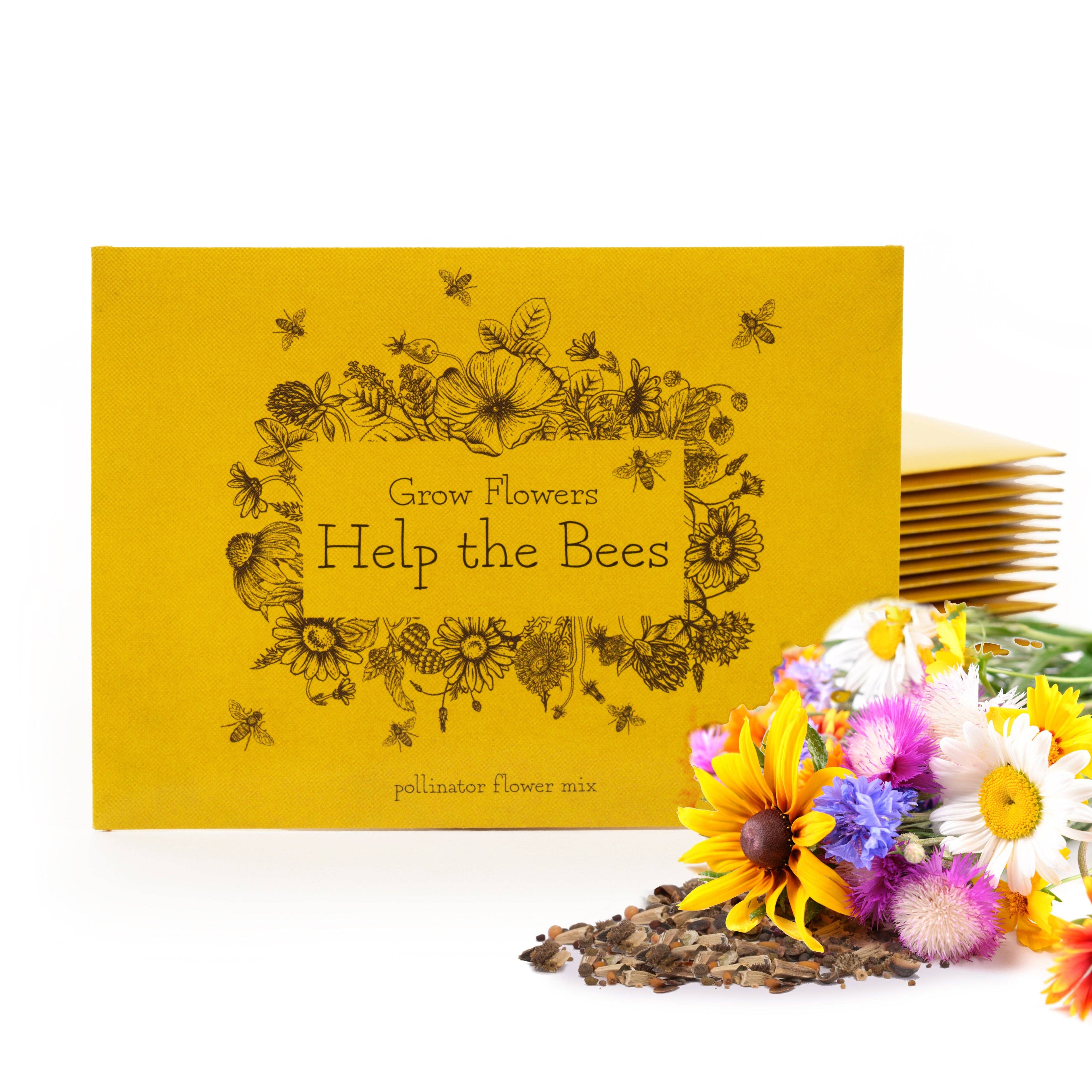Grow Flowers Help the Bees - Pollinator Wildflower Seed Packets