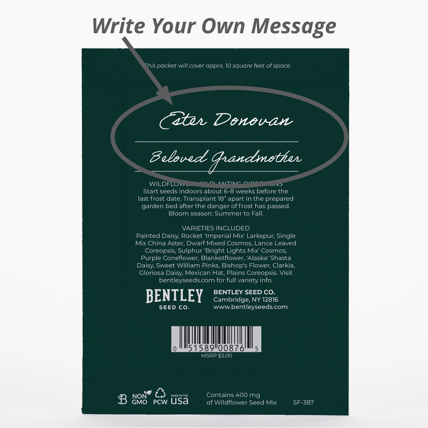 With Heartfelt Sympathy - Wildflower Mix Seed Packet