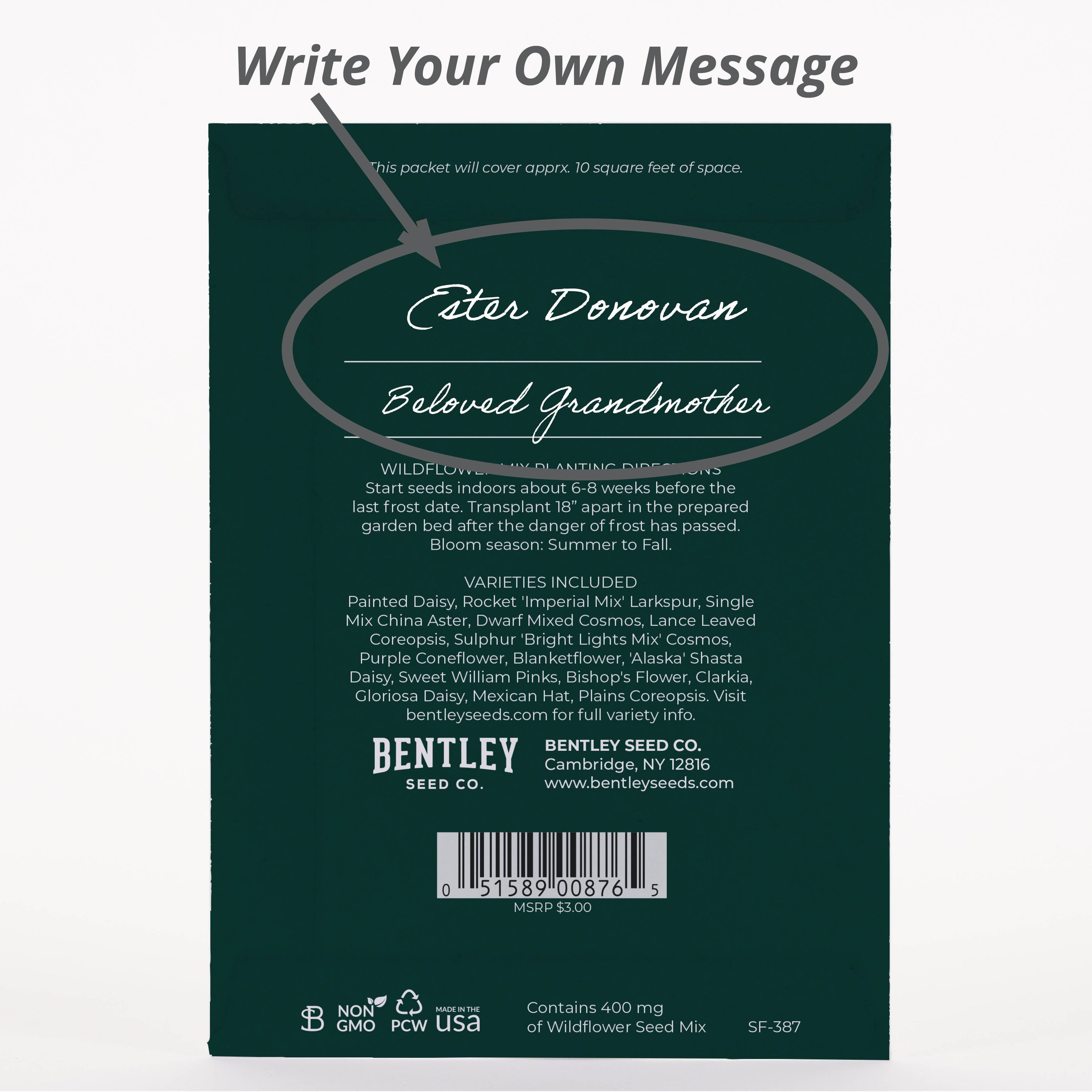 With Heartfelt Sympathy - Wildflower Mix Seed Packet