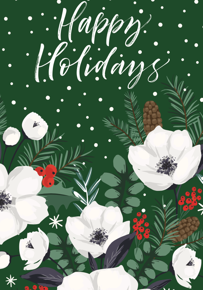 White Flowers and Pine - Corn Poppy Seed Packet