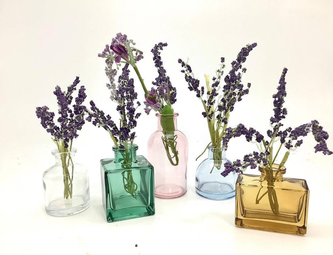 Assortment Perfume Bottles Flower Vases, Centerpieces