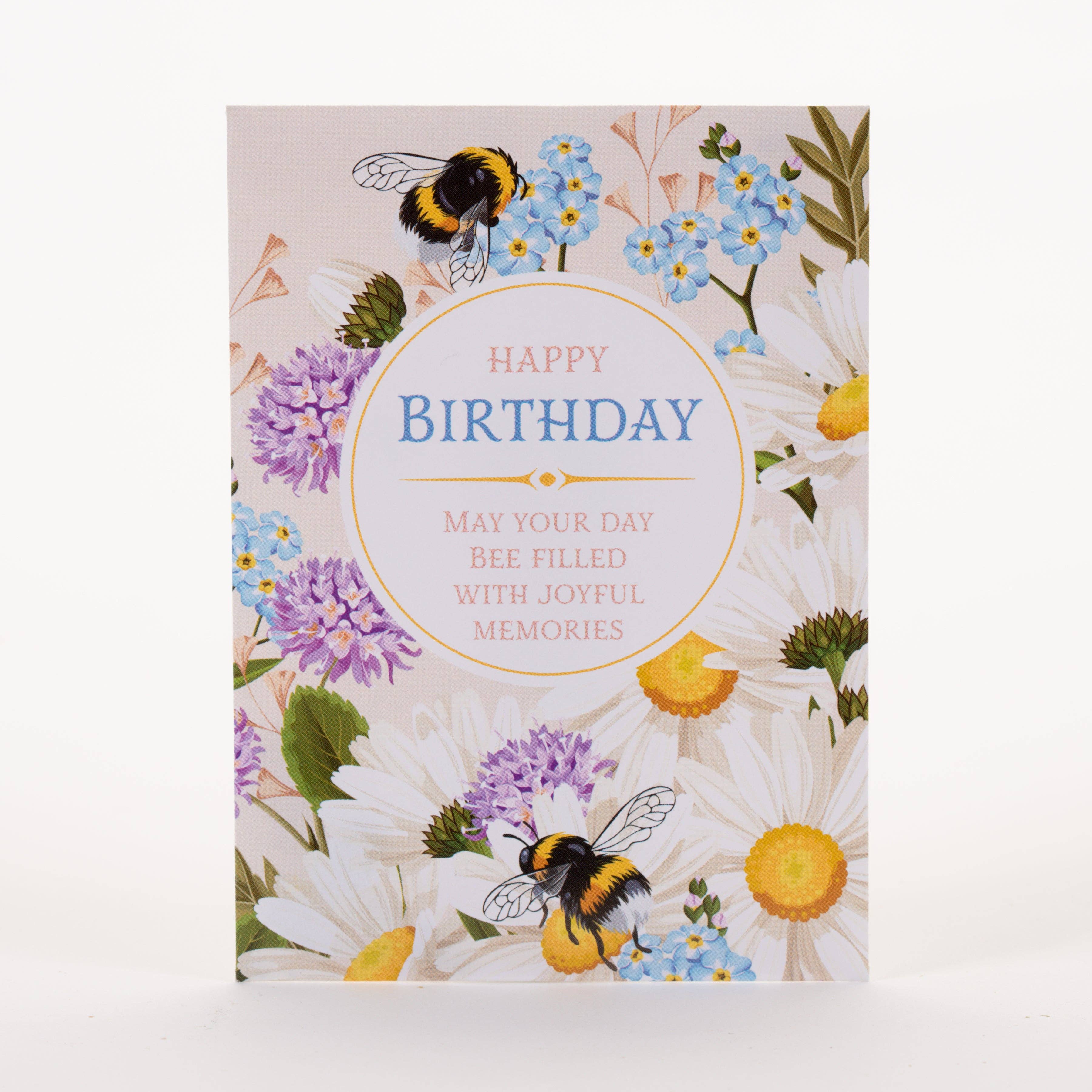 Happy Birthday - Bee - Forget Me Not Seed Packets