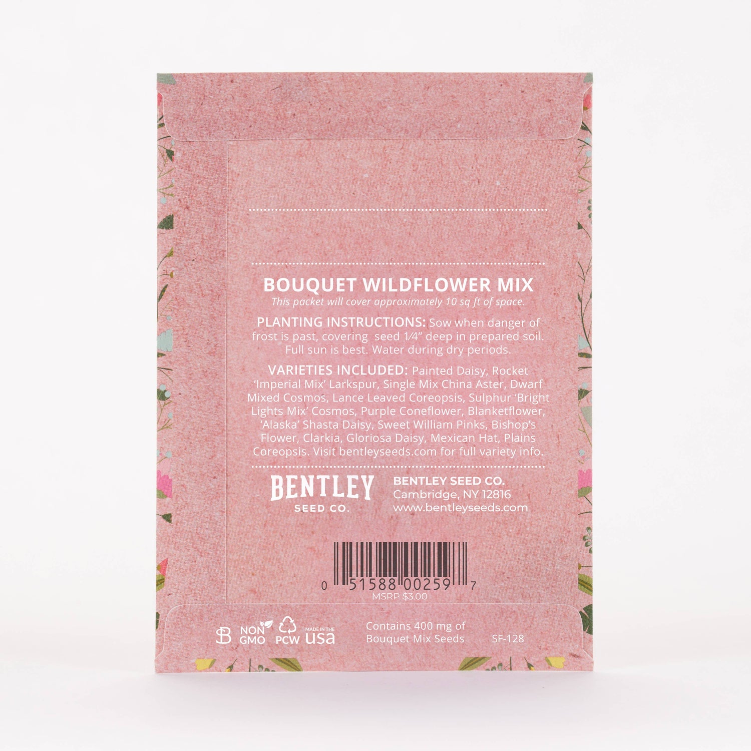 Oh Baby Baby Shower Pink - Bouquet Wildflower Seed Packet