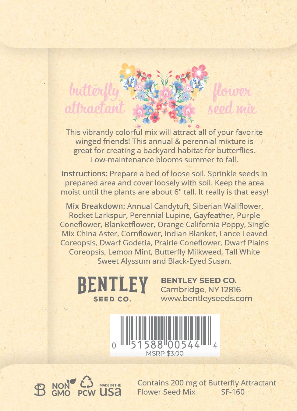 Make My Heart Flutter - Bird and Butterfly Wildflower Mix