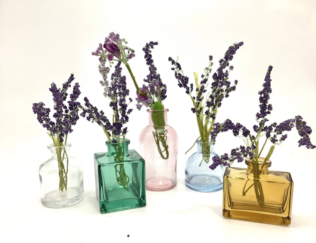 Assortment Perfume Bottles Flower Vases, Centerpieces
