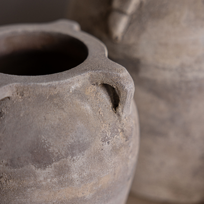 Blanc Beige Wash Vase With Handles Small
