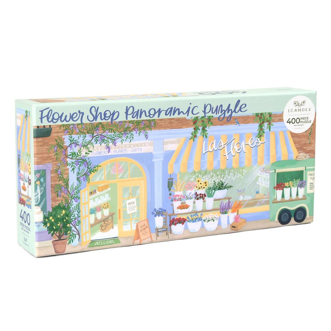 Flower Shop - 400 Piece Panoramic Jigsaw Puzzle&