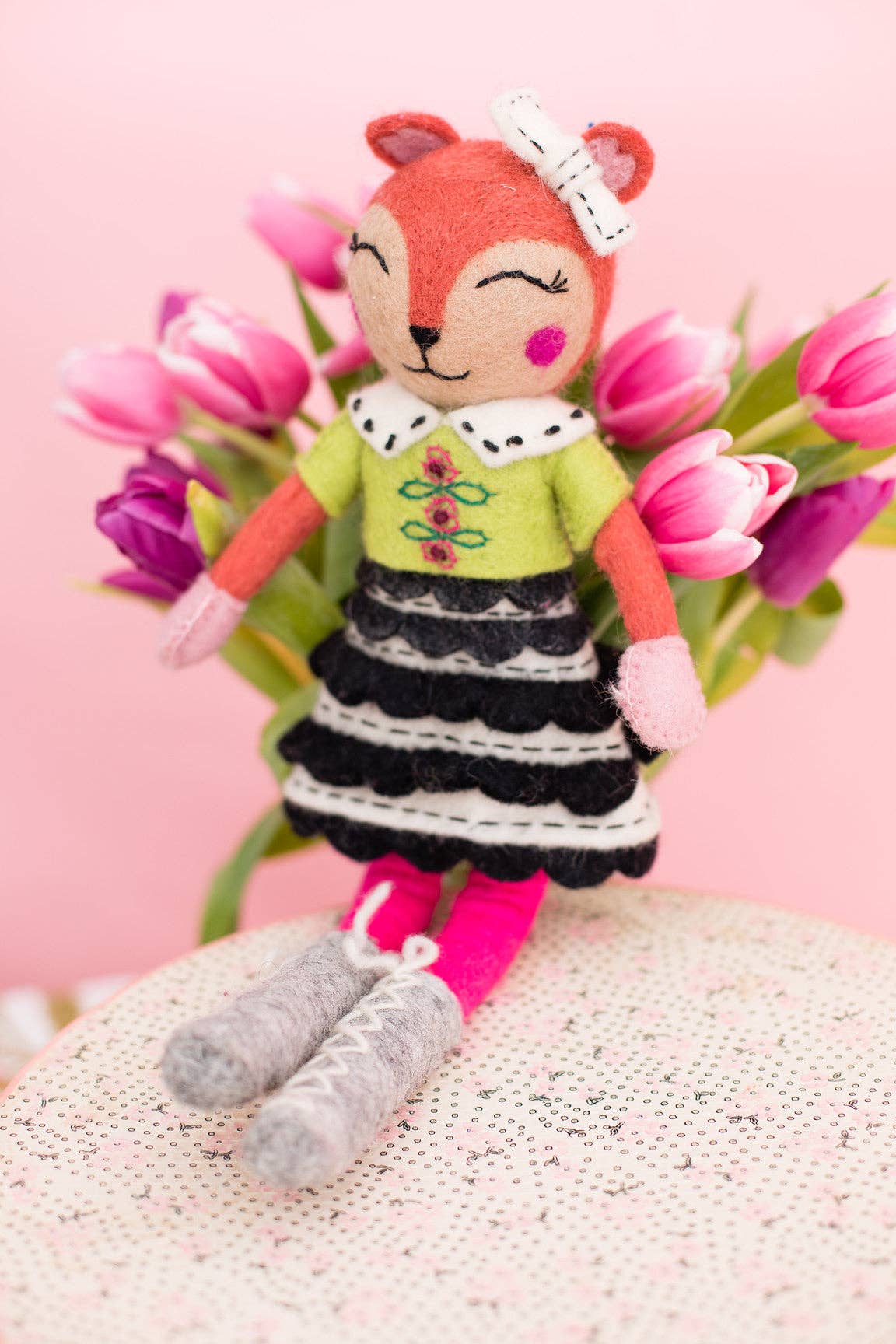 French Knot Animal Friend - Fern the Fox