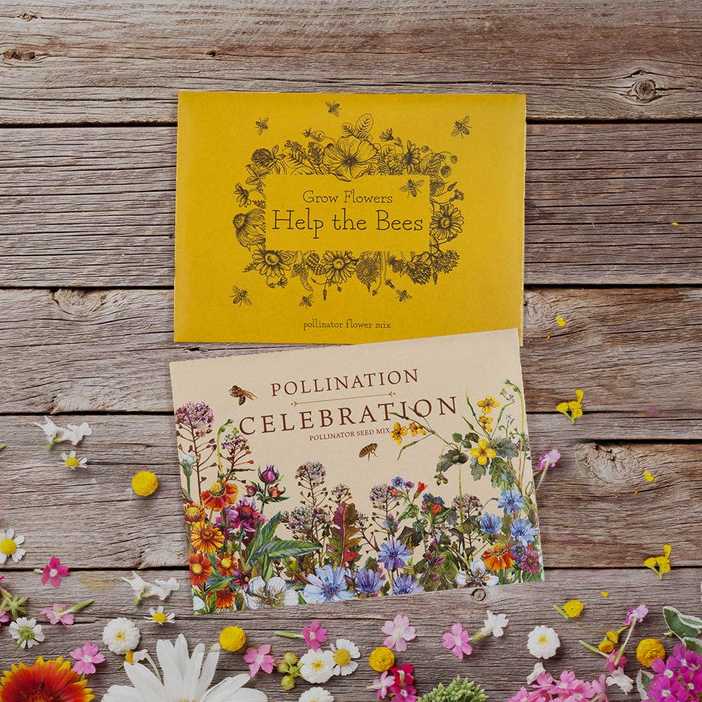 Grow Flowers Help the Bees - Pollinator Wildflower Seed Packets
