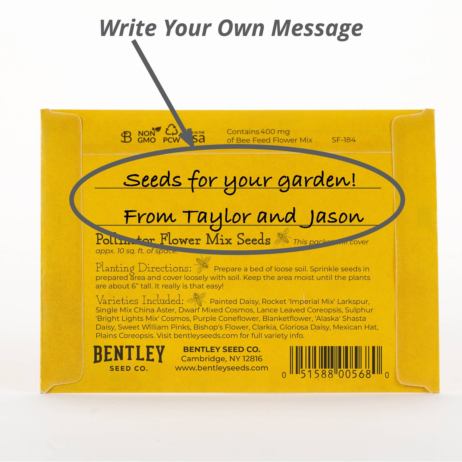 Grow Flowers Help the Bees - Pollinator Wildflower Seed Packets