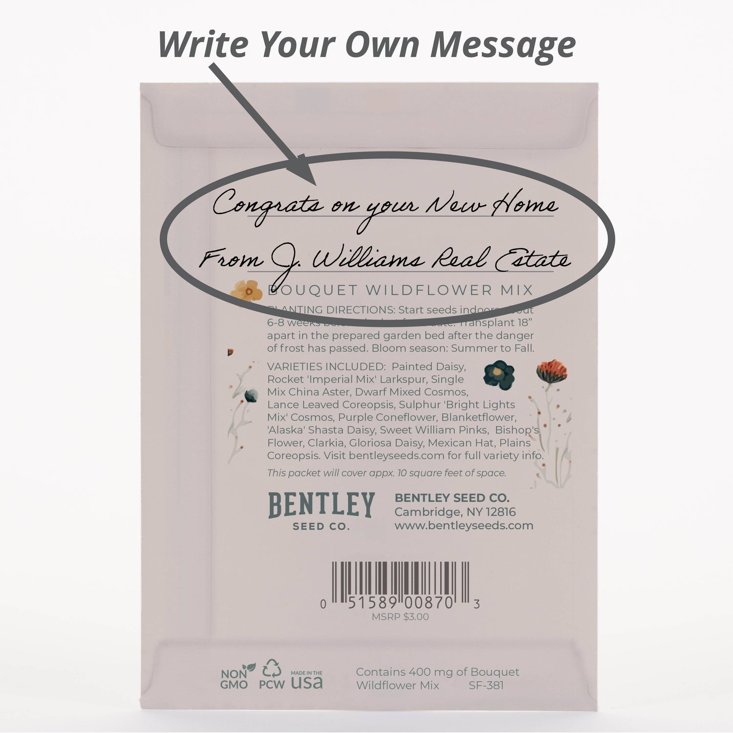 Congrats with Blooms - Wildflower Mix Seed Packets