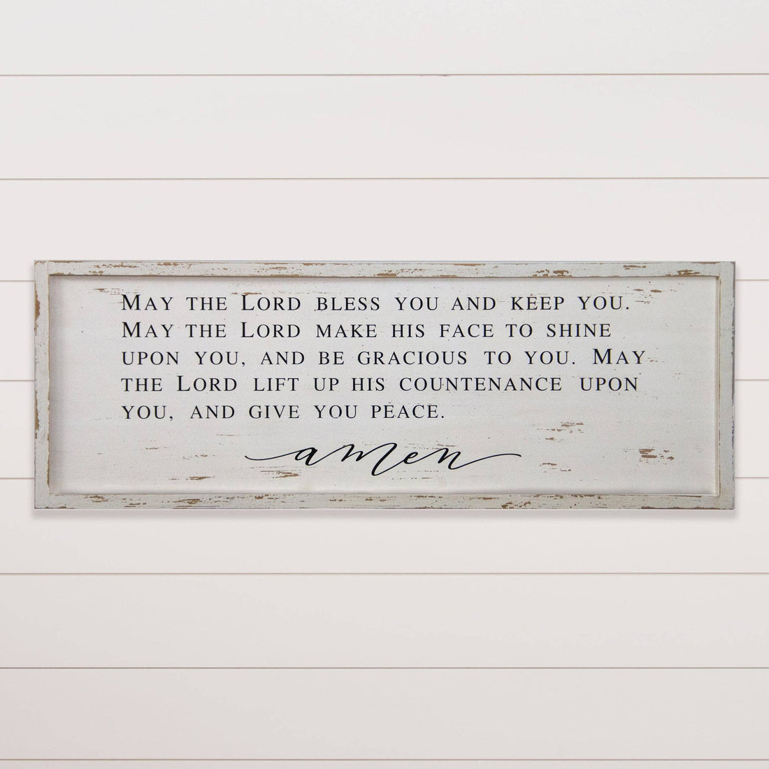 White Chippy Sign - May the Lord Bless You (PC)