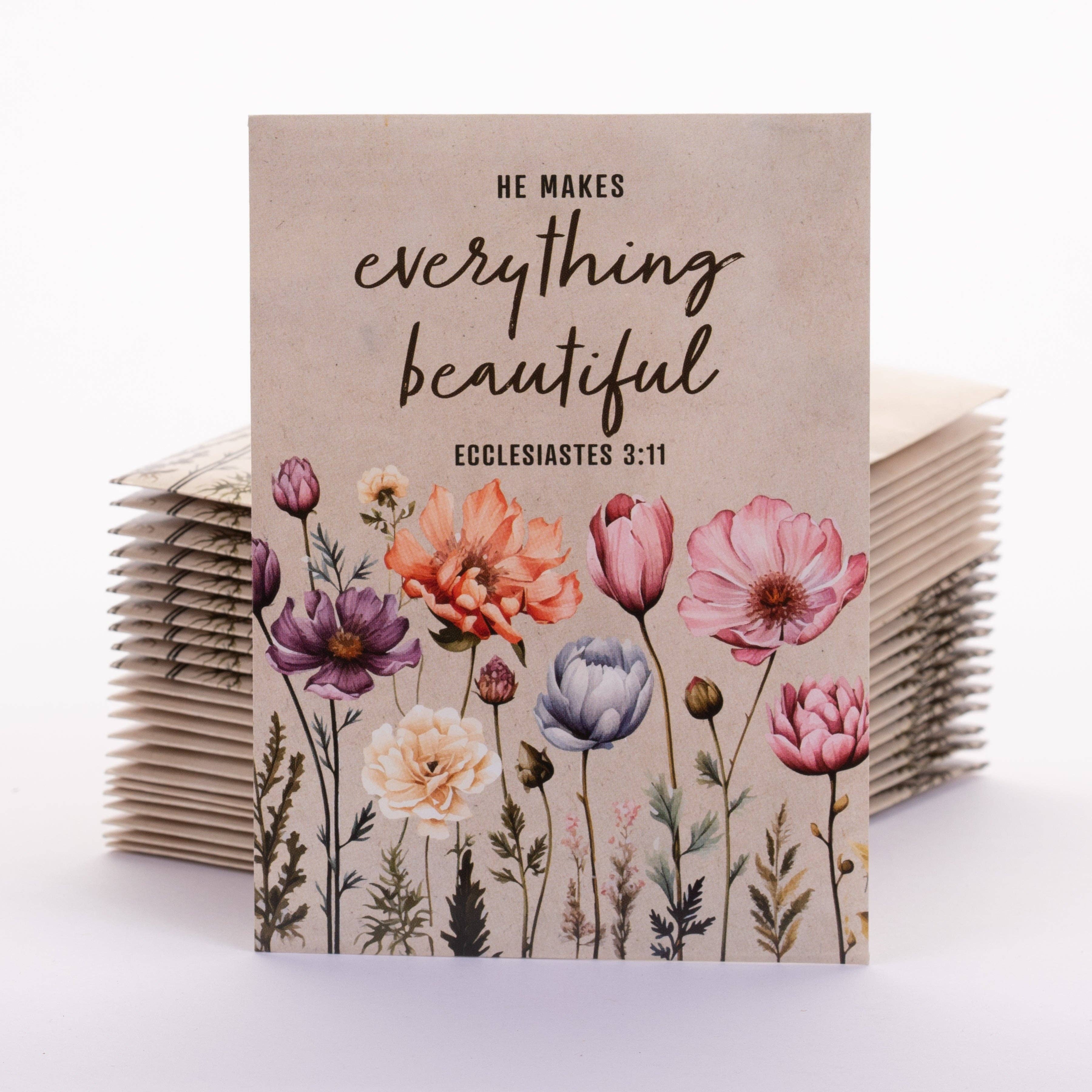 He Makes Everything Beautiful - Pollinator Wildflower Mix Seed Packets