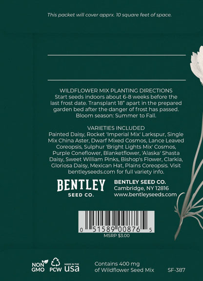 With Heartfelt Sympathy - Wildflower Mix Seed Packet