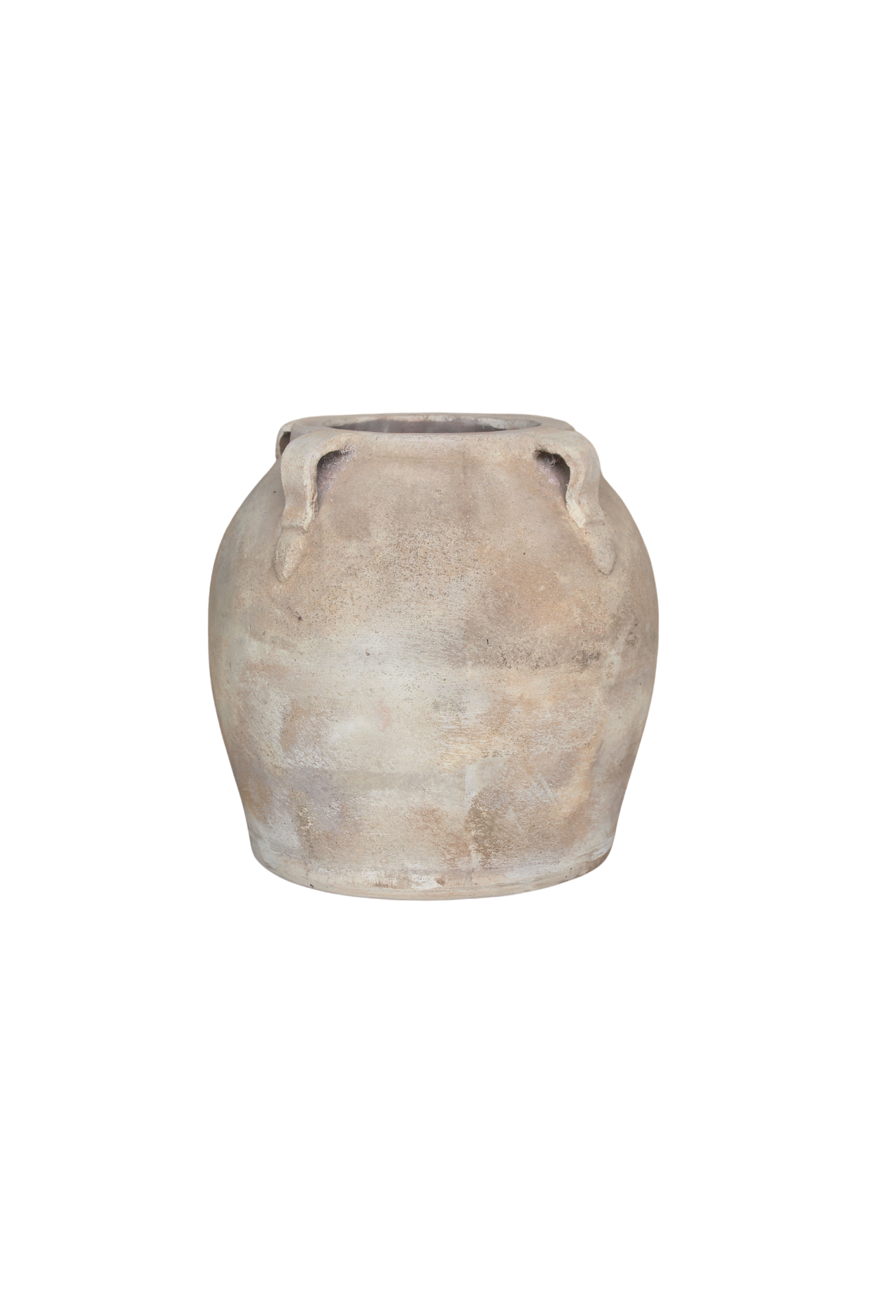 Blanc Beige Wash Vase With Handles Small