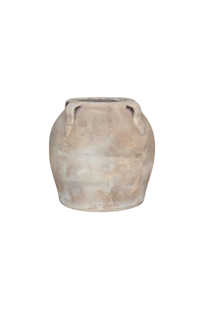 Blanc Beige Wash Vase With Handles Small