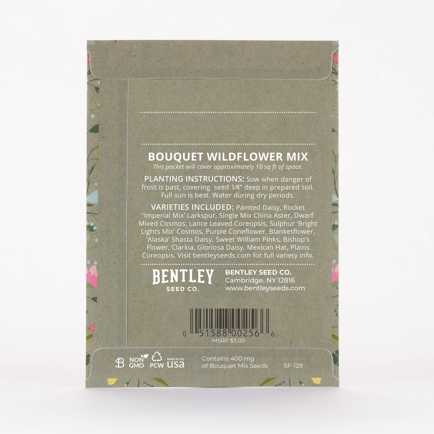 Oh Baby Baby Shower Sage Green - Bouquet Wildflower Seed