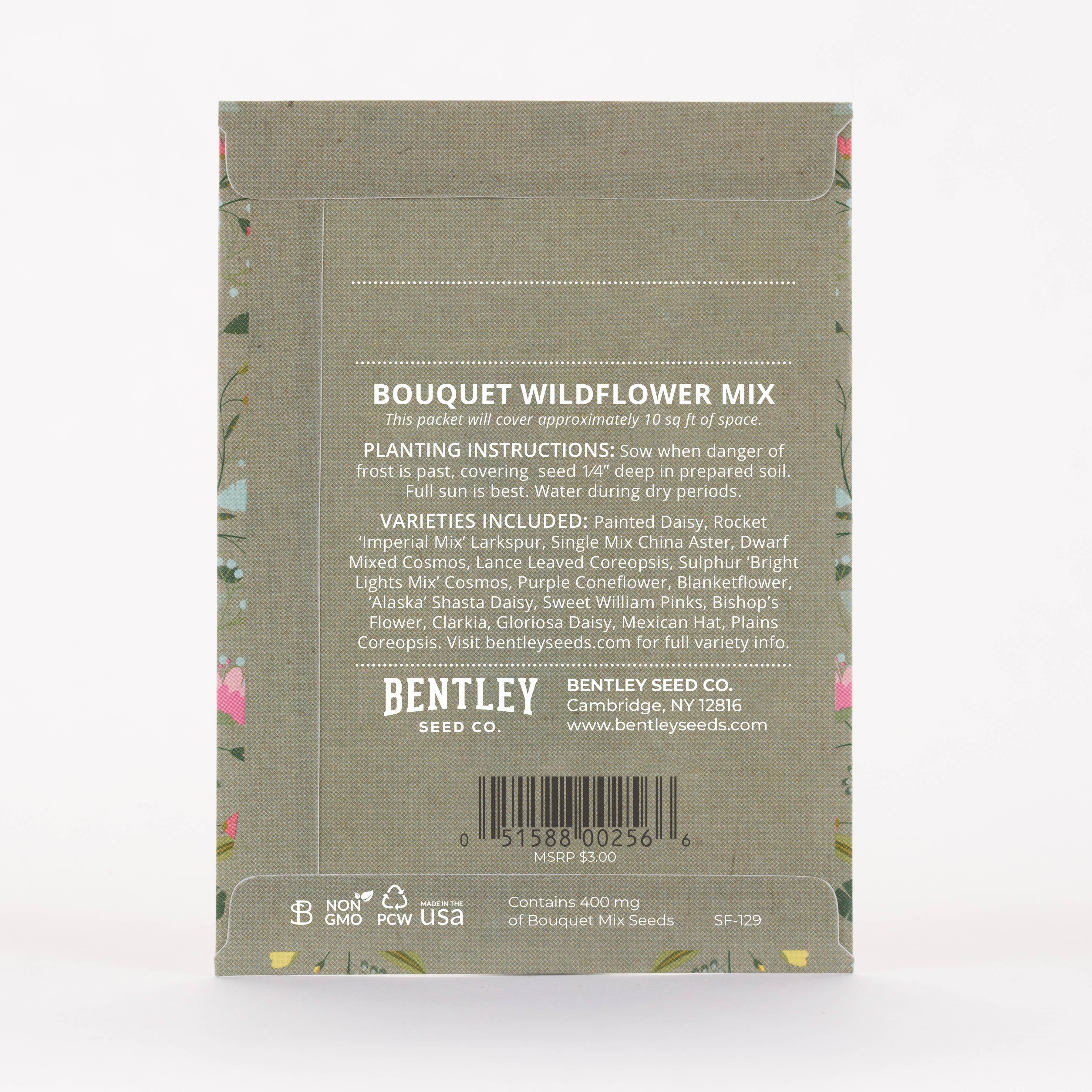 Oh Baby Baby Shower Sage Green - Bouquet Wildflower Seed