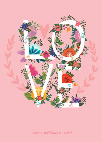 LOVE - Bouquet Wildflower Seed Packet