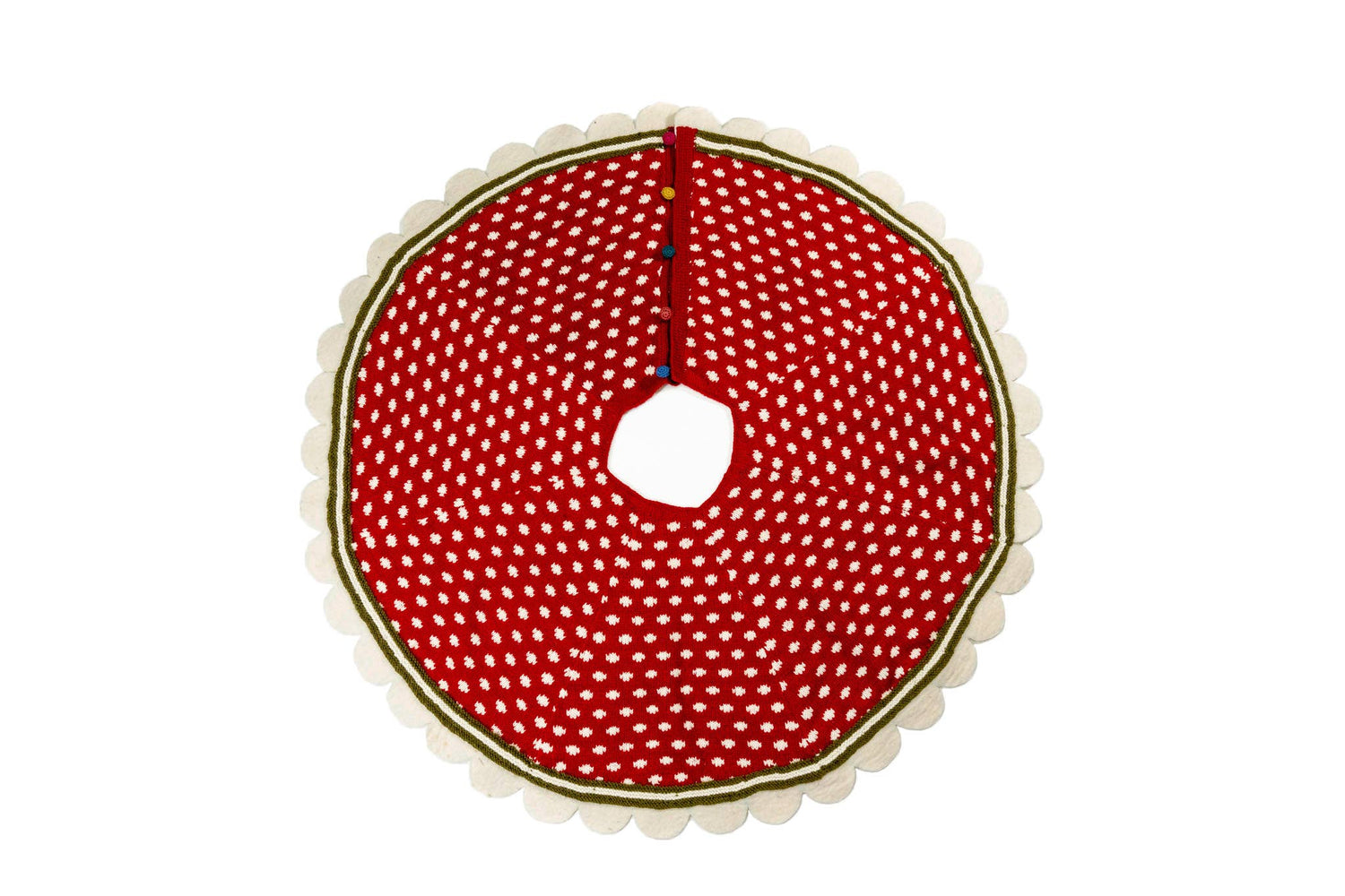 Dot Tree Skirt - Red