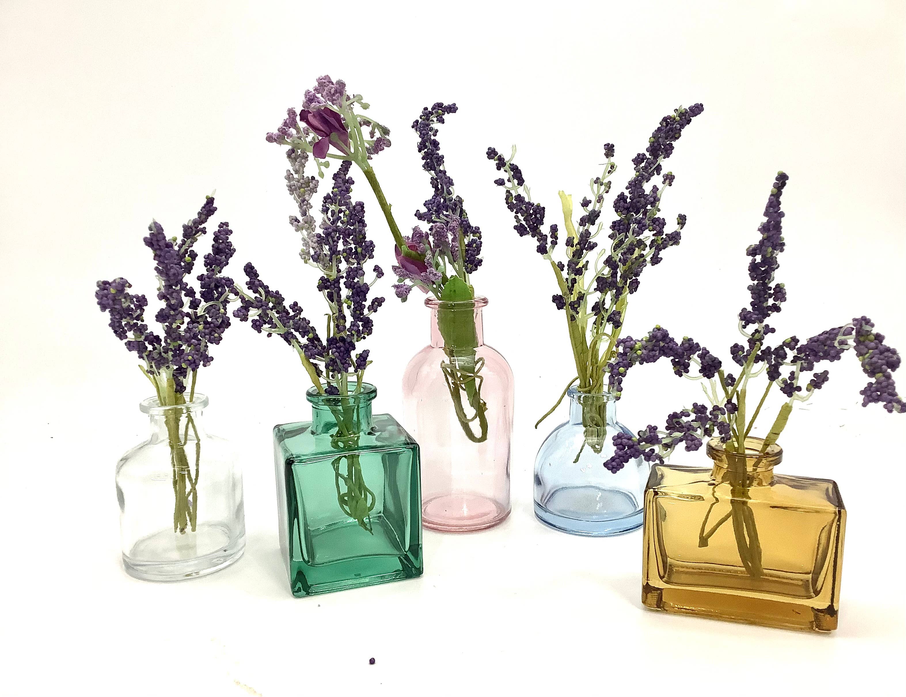 Assortment Perfume Bottles Flower Vases, Centerpieces