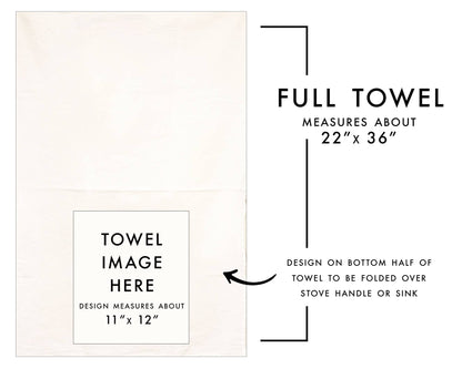 Peaches Tea Towel