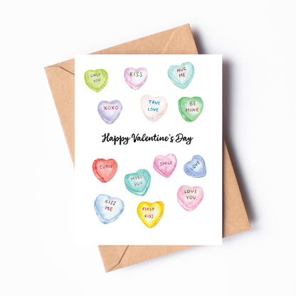 Conversation Hearts Greeting Card VD06 Love Valentine
