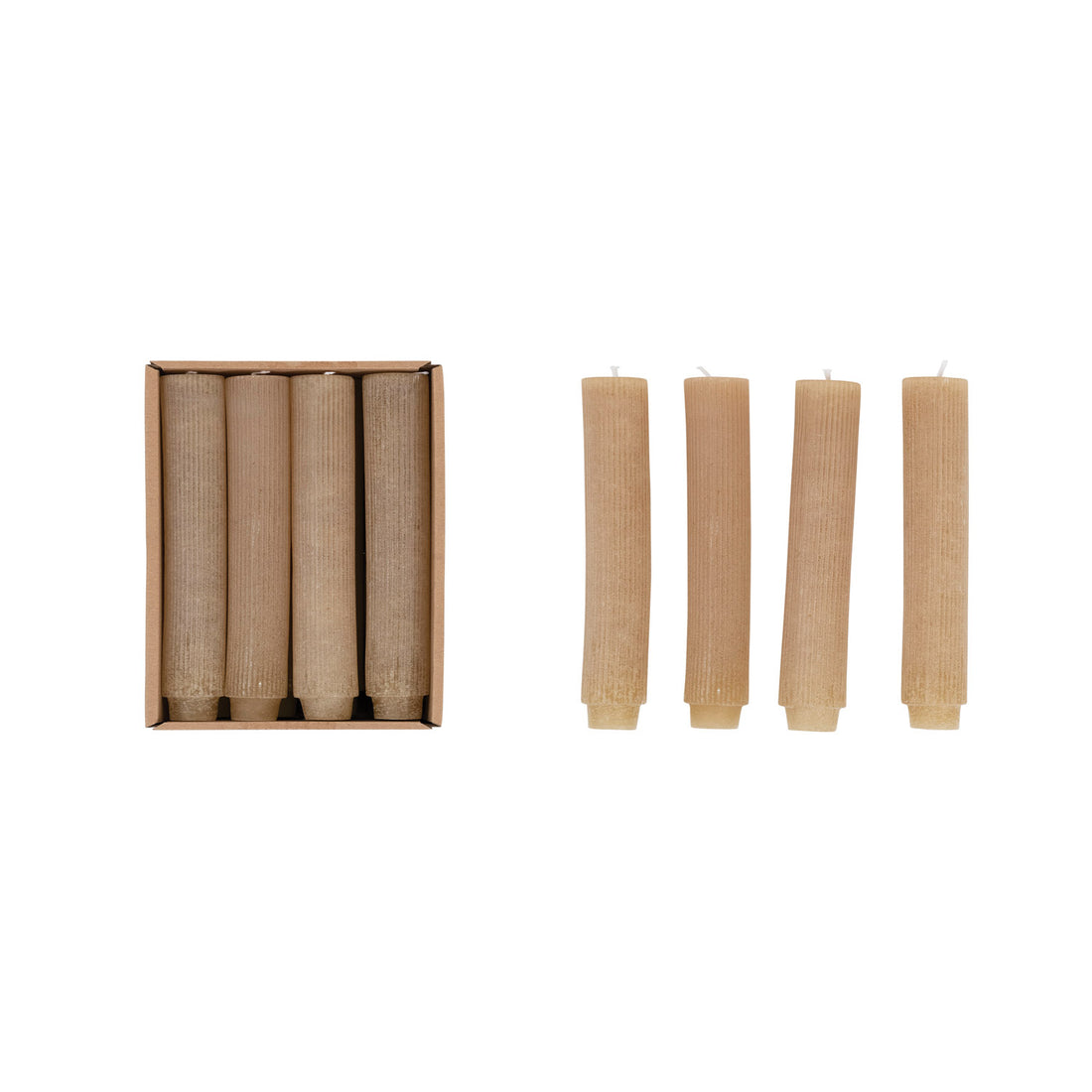 Small Pleated Taper Candles