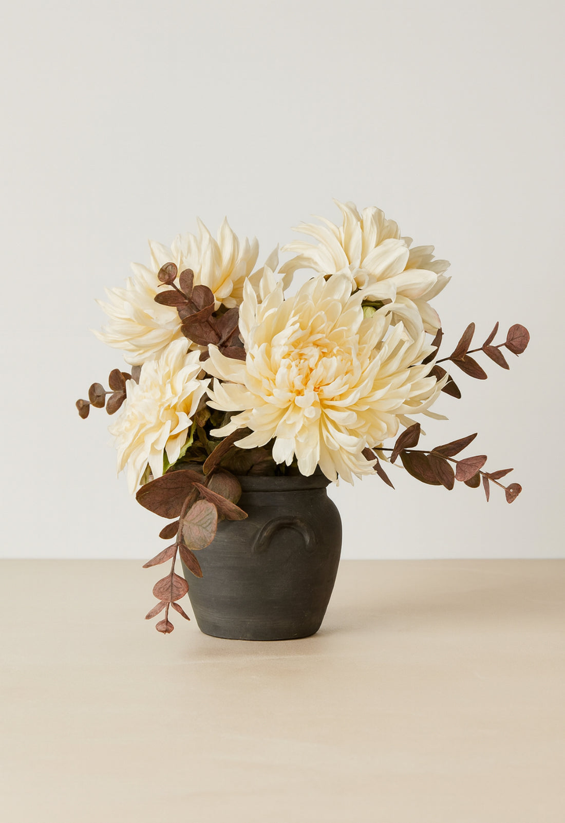 Chrysanthemum &amp; Eucalyptus Silk Arrangement