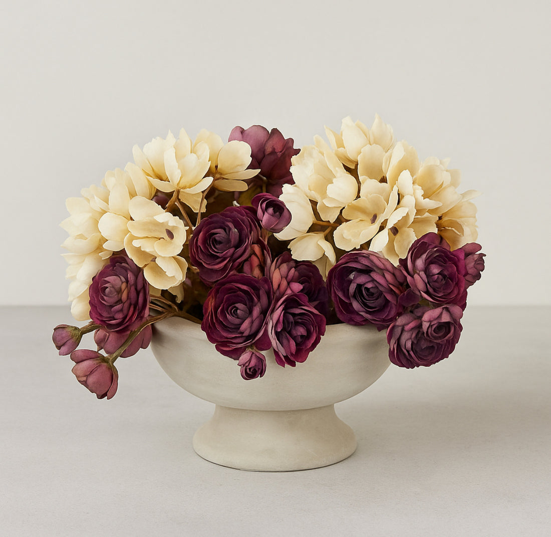 Ranuculus &amp; Hydrangea Silk Arrangement