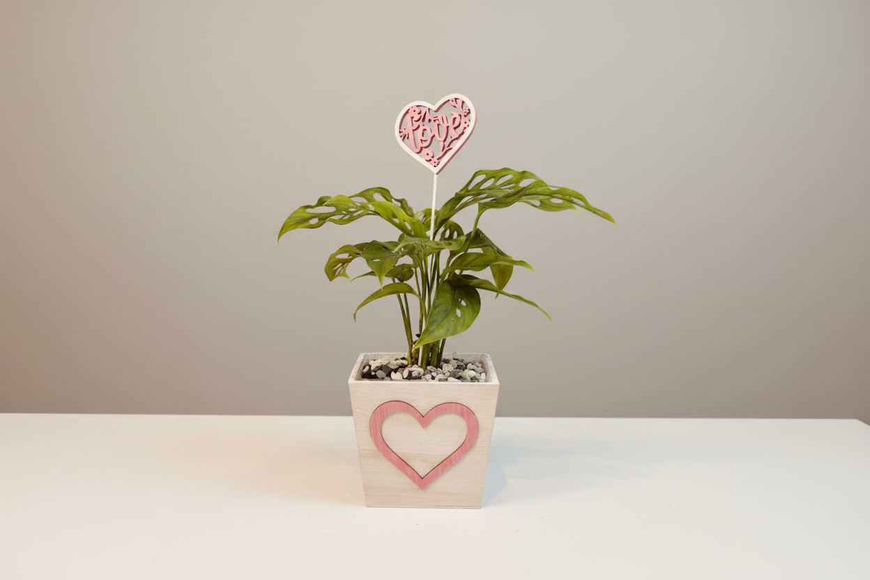 Loveleaf Monstera in Love Pot