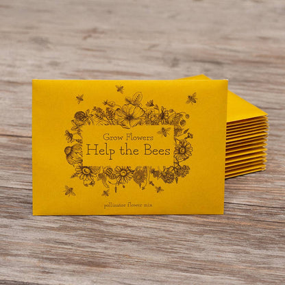 Grow Flowers Help the Bees - Pollinator Wildflower Seed Packets