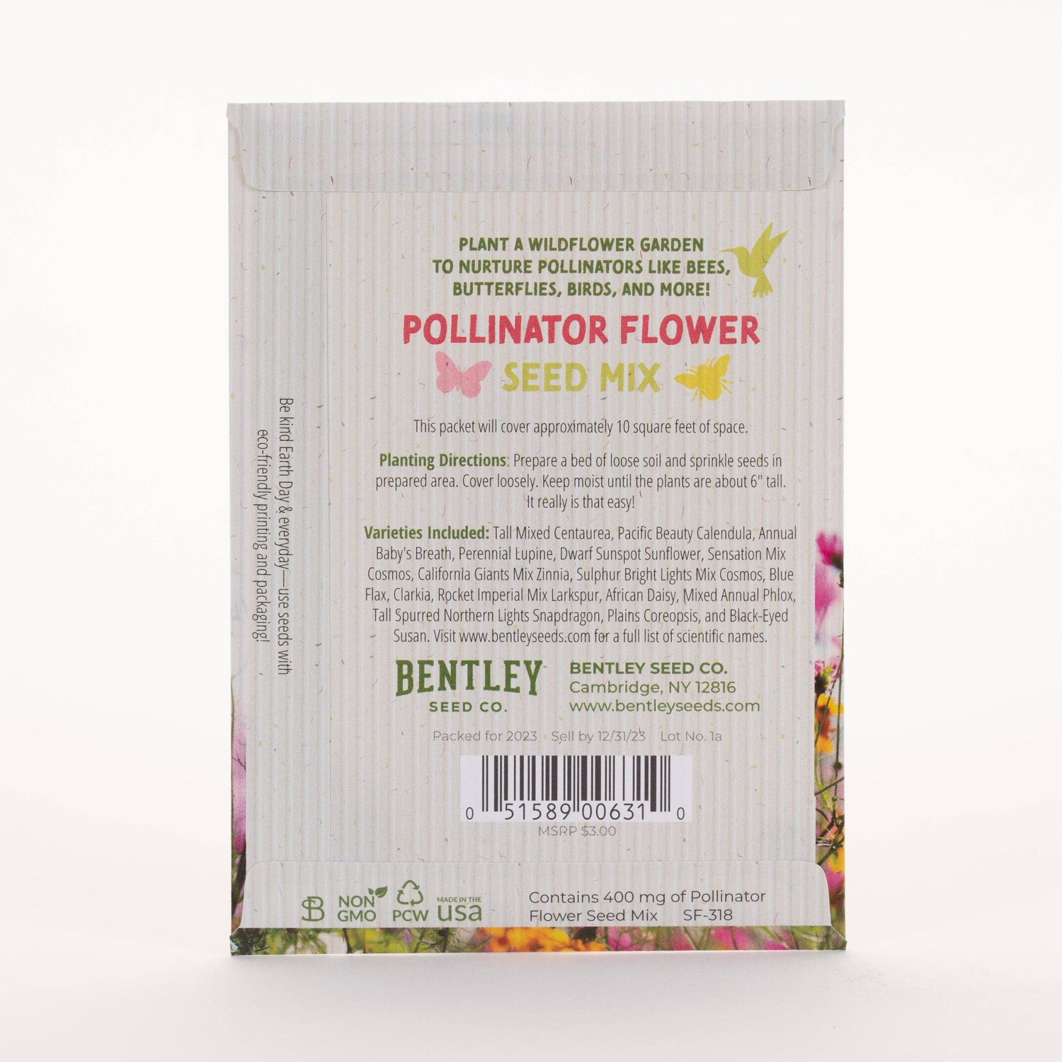 Make Everyday Earth Day - Pollinator Flower Mix Seed Packets