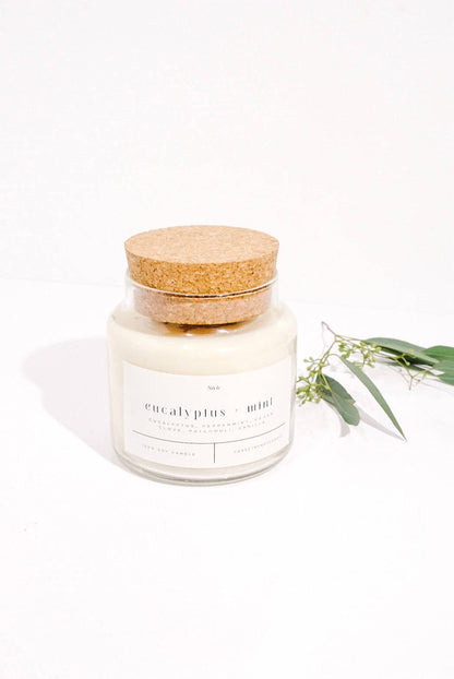 Eucalyptus + Mint 22 oz Glass Candle