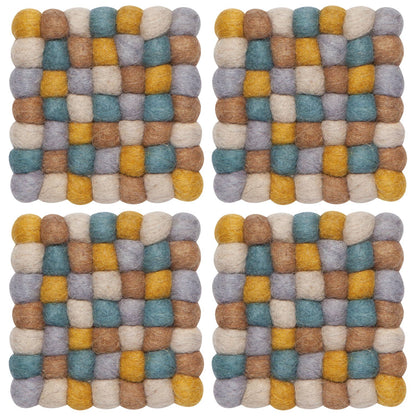 Ochre Dot Coasters Set of 4