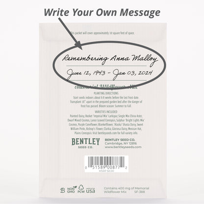 Sincere Condolences Religious Flower Cross - Wildflower Mix Seed