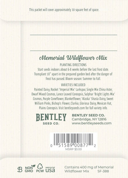 Sincere Condolences Religious Flower Cross - Wildflower Mix Seed