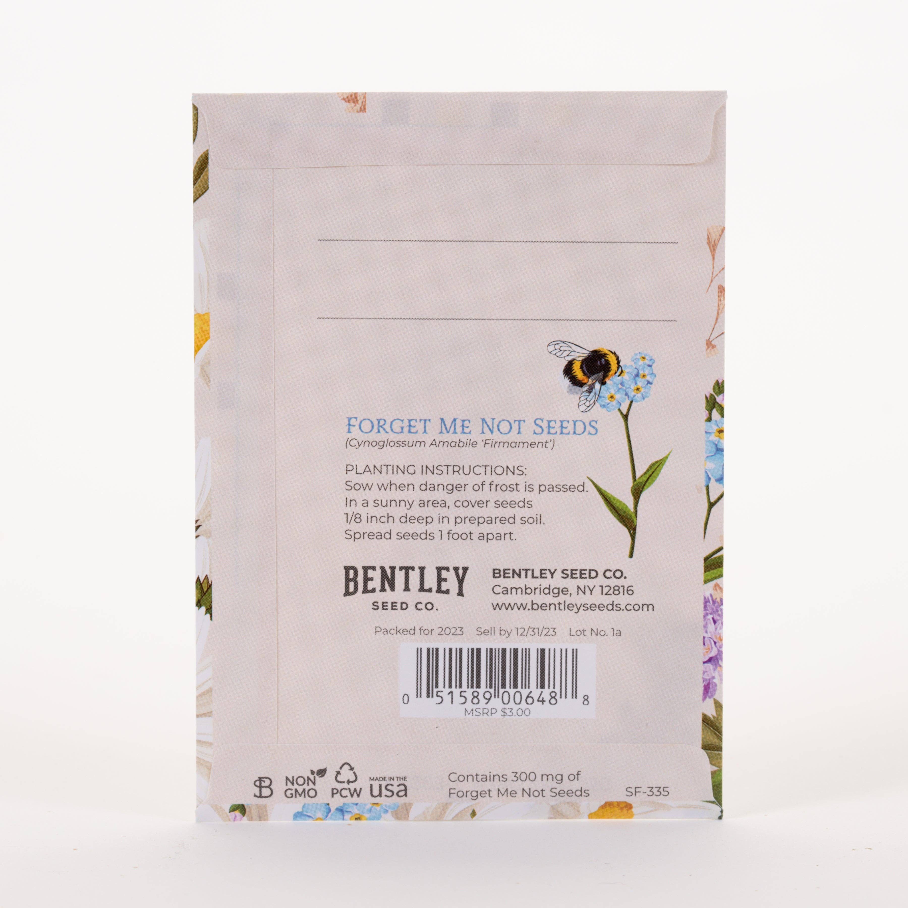 Happy Birthday - Bee - Forget Me Not Seed Packets