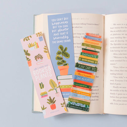 All I Need Are Books and Plants Bookmark Set