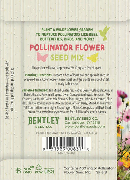 Make Everyday Earth Day - Pollinator Flower Mix Seed Packets