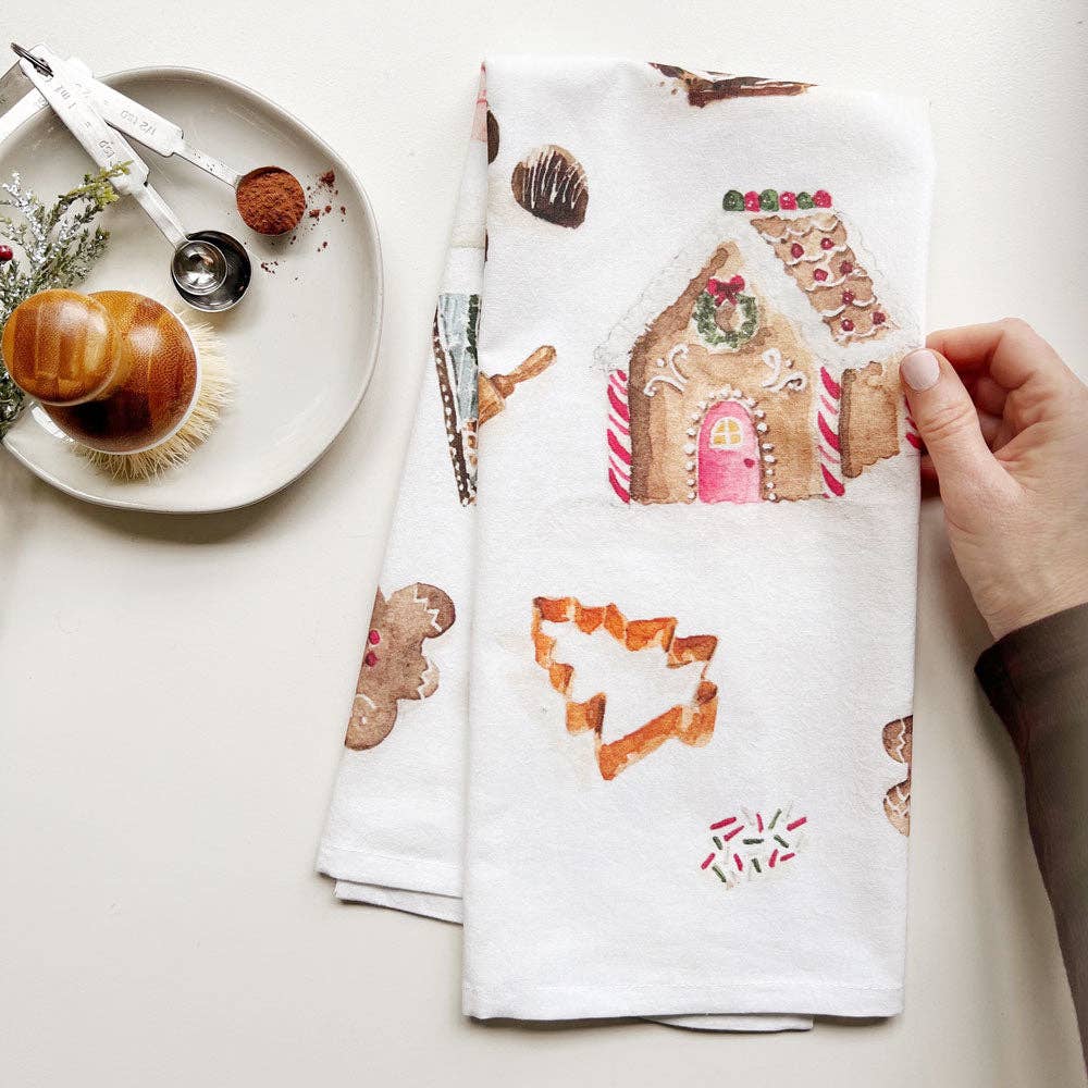 Christmas sweets tea towel